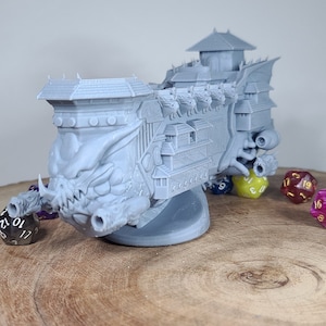 Geshtar Dreadnaught - Mini Verison | RESIN - Arcane Minis - Skies of Sordane - Airship Campaign - Aldarra - Dungeons and Dragons, Frigate