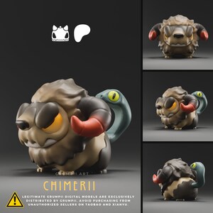 Chimerii - Greek Mythos | Grumpii | Chonki Boi Mini | Art Toy | Chibi