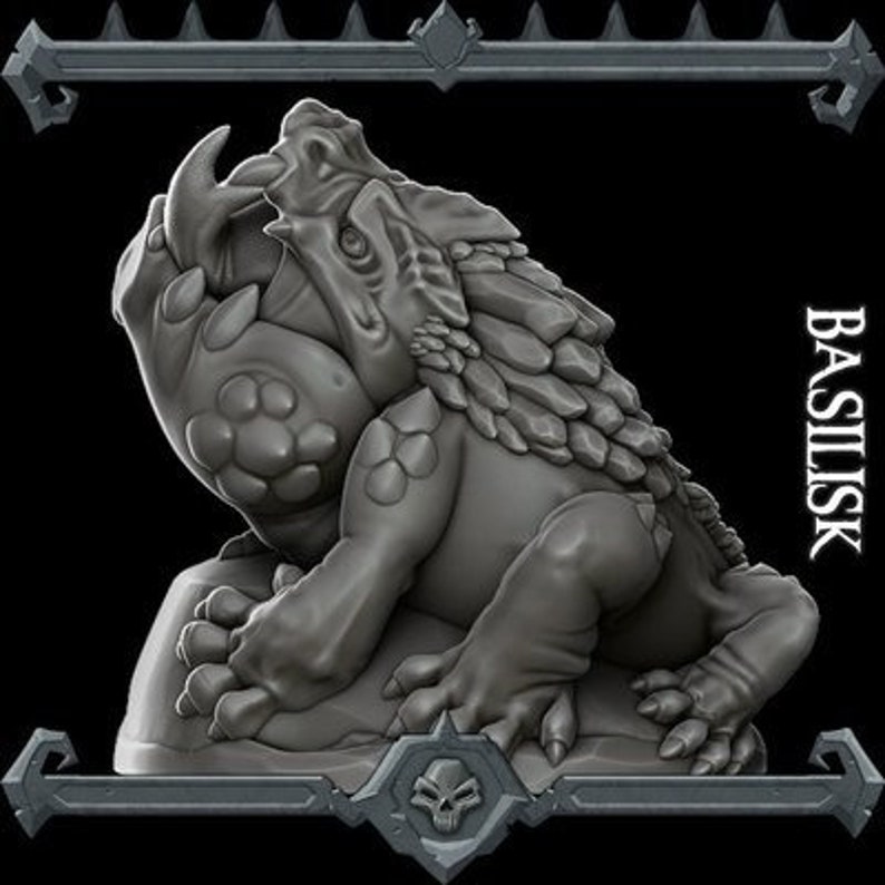 Basilisk RESIN DnD 5E Dungeons and Dragons Pathfinder Etsy