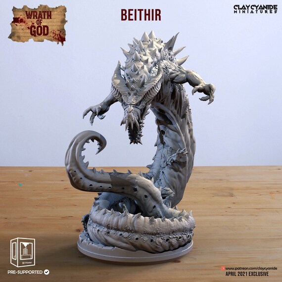 Beithir Serpent Wrath of God Clay Cyanide , Dungeons and Dragons,  Pathfinder, Frostgrave -  Sweden