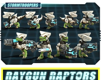 Raygun Raptors Storm Troopers | 28/32mm | Treadhead Rad | Velociraptor