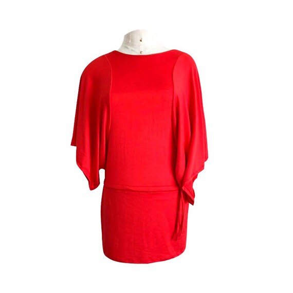 ladies red dresses with sleeves
