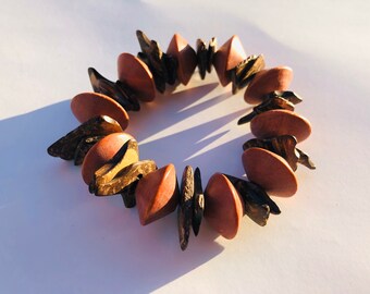 Brown sienna bracelet,boho bracelet,handmade bracelet,indie sienna bracelet,hippie bracelet,tagua bracelet,bracelet,bohemian bracelet,