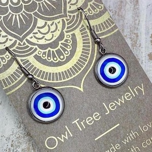 Evil Eye Dangle Earrings