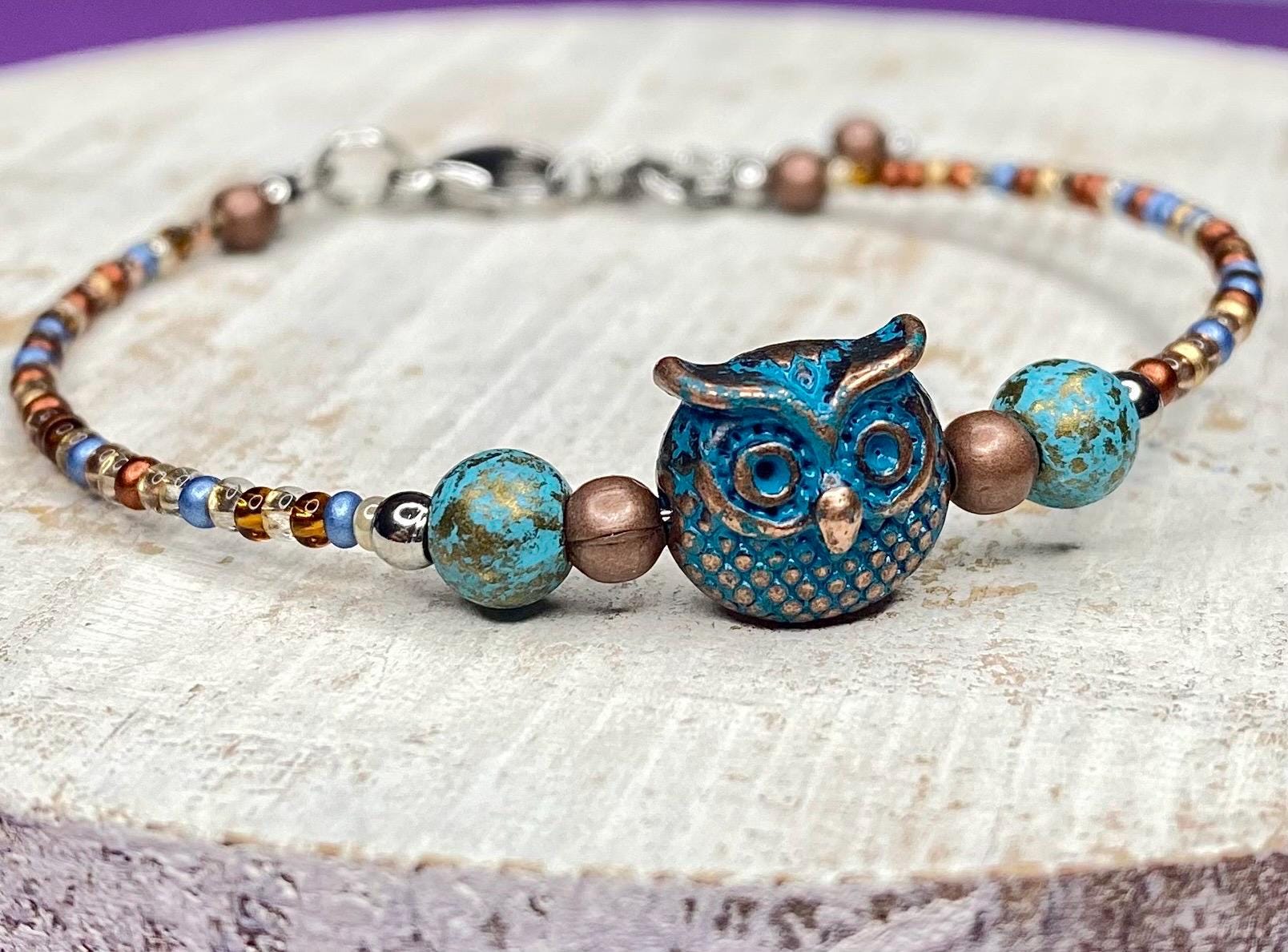 Owl Patina Boho Bracelet