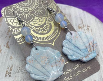 Clay Shell Opalite Earrings