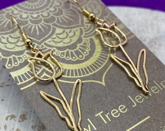 Tulip 18K Gold Filled Earrings