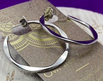 Hoop Earrings Silver or Gold