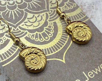 Shell 18K Gold Plated Earrings