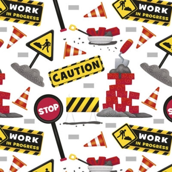 Work In Progress Fabric Construction Signs White 268 Z Etsy Work In Progress Fabric Construction Signs White 268 Z Etsy