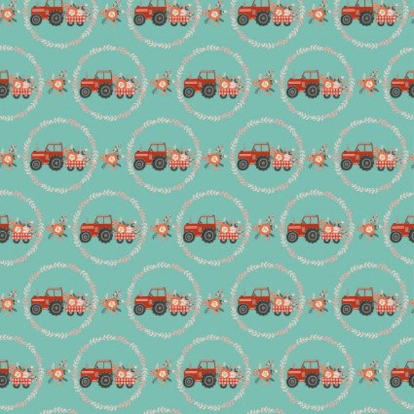 My Heart Belongs to My Farmer Fabric -Tractor Pull POCMH21804 (pc112) from Poppie Cotton