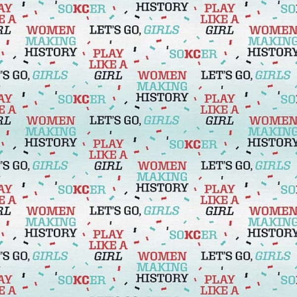 KC Soccer Women Making History fabric from Paintbrush Studios 12024899 (pb151)