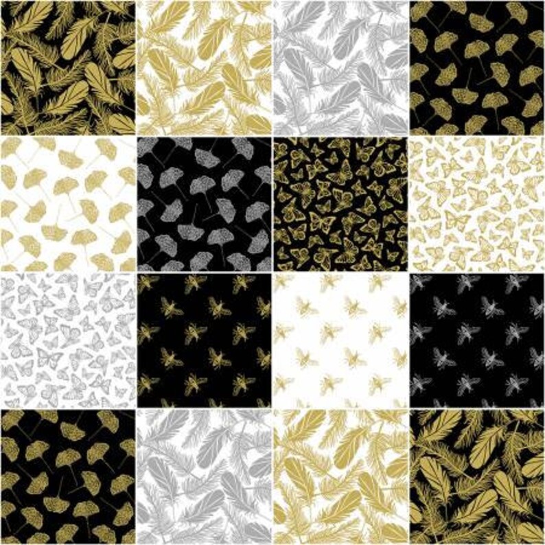 Precious Metal Fabric Fat Quarter Bundle from Windham Fabrics