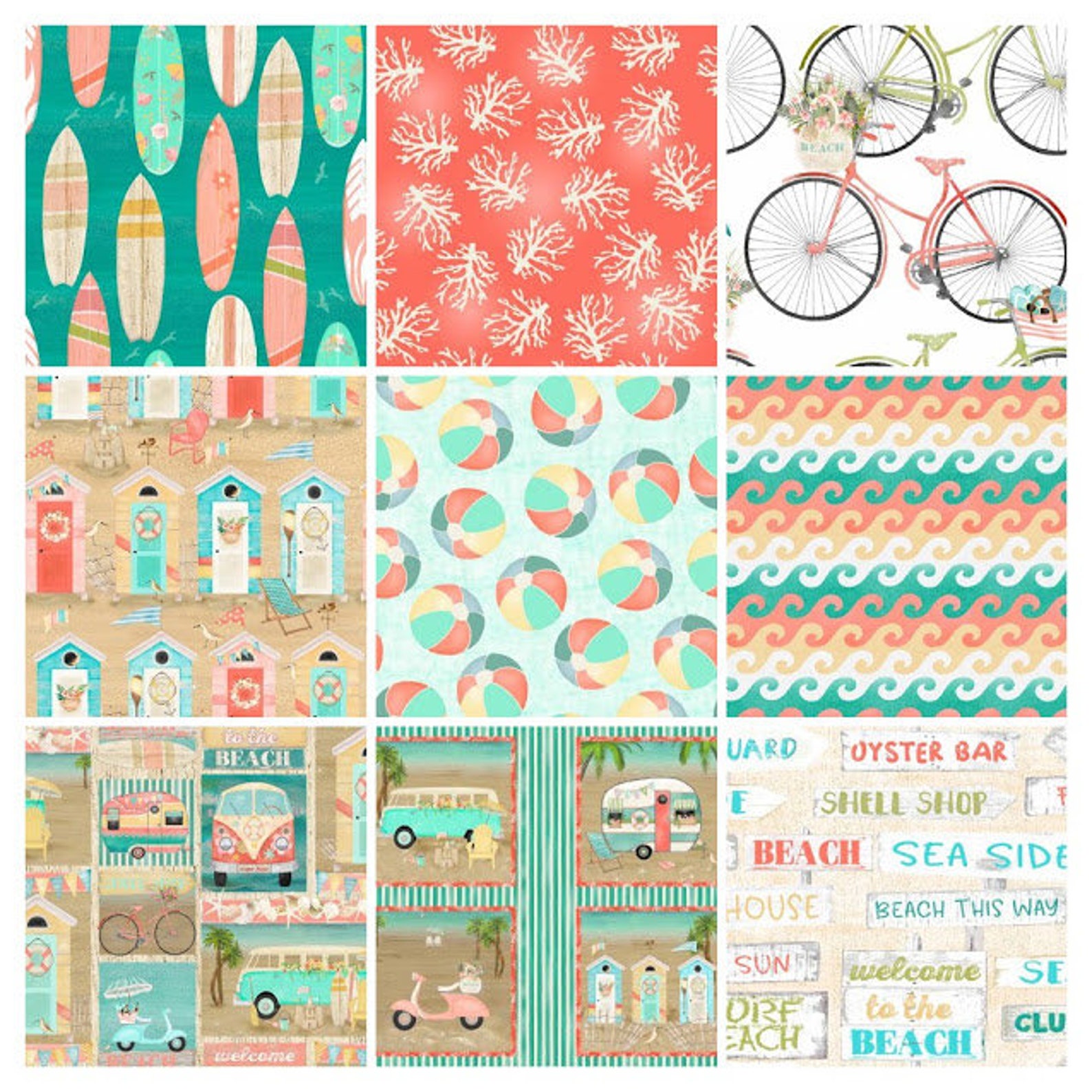 beach travel fabric