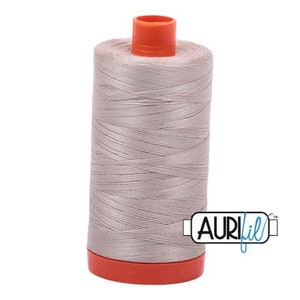 Aurifil 50 wt cotton thread Pewter Beige Cotton Mako Thread 50wt 1422 yds MK50 6711 image 1