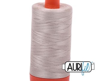 Aurifil 50 wt cotton thread - Pewter Beige Cotton Mako Thread 50wt 1422 yds  MK50 6711