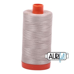 Aurifil 50 wt cotton thread Pewter Beige Cotton Mako Thread 50wt 1422 yds MK50 6711 image 2