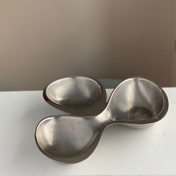 Alessi RON ARAD Babyboop RA04 4-Part Dish Bowl Italy Stainless Steel Vintage