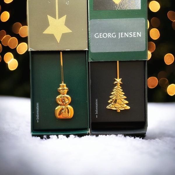 Georg Jensen Golden Christmas Candle Holder - Christmas Tree Design: Andreas Mikkelsen Danish Design