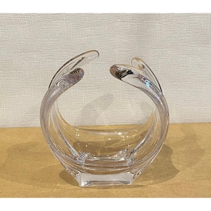 Scandinavian Vintage Glass Decorative Centrepiece Bowl Crystal Glass