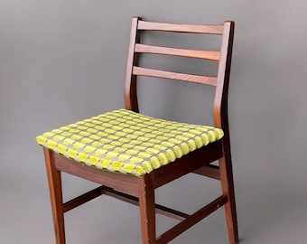 4 Dining Chairs Danish Modern Teak and Cloth upholstered in Zoffany fabric - or choose your own fabric