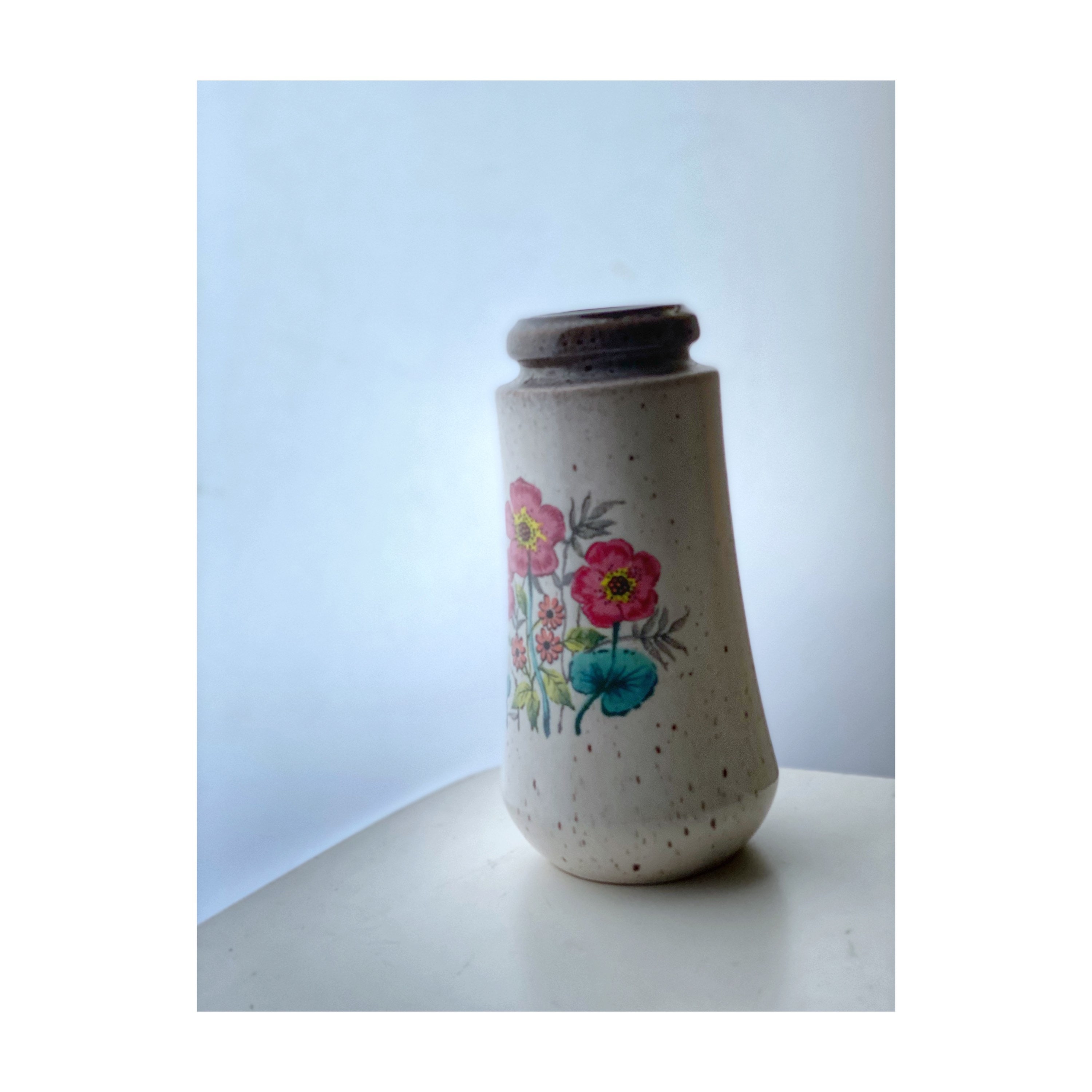 Vintage West Germany Vase | Scheurich 209-18 | Floral Illustration 