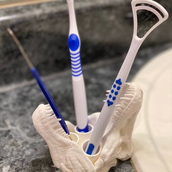 Dinosaur Toothbrush Holder| Multiple Colors| Free Shipping| 3D Printed