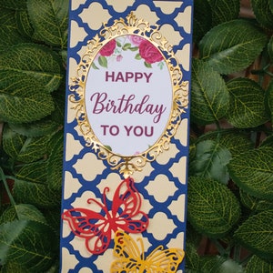 Vintage Frame Birthday Card | Butterfly Birthday Card | Cute Handmade Birthday Card