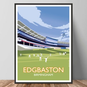 Edgbaston Cricket Ground Birmingham Original Art Print