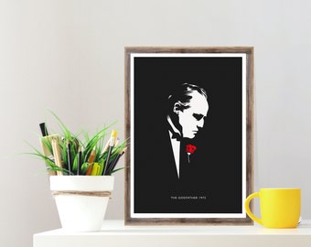 KUSTOM ART Poster Le Parrain Marlon Brando - Affiche Film 42x30 Cm Sans Cadre