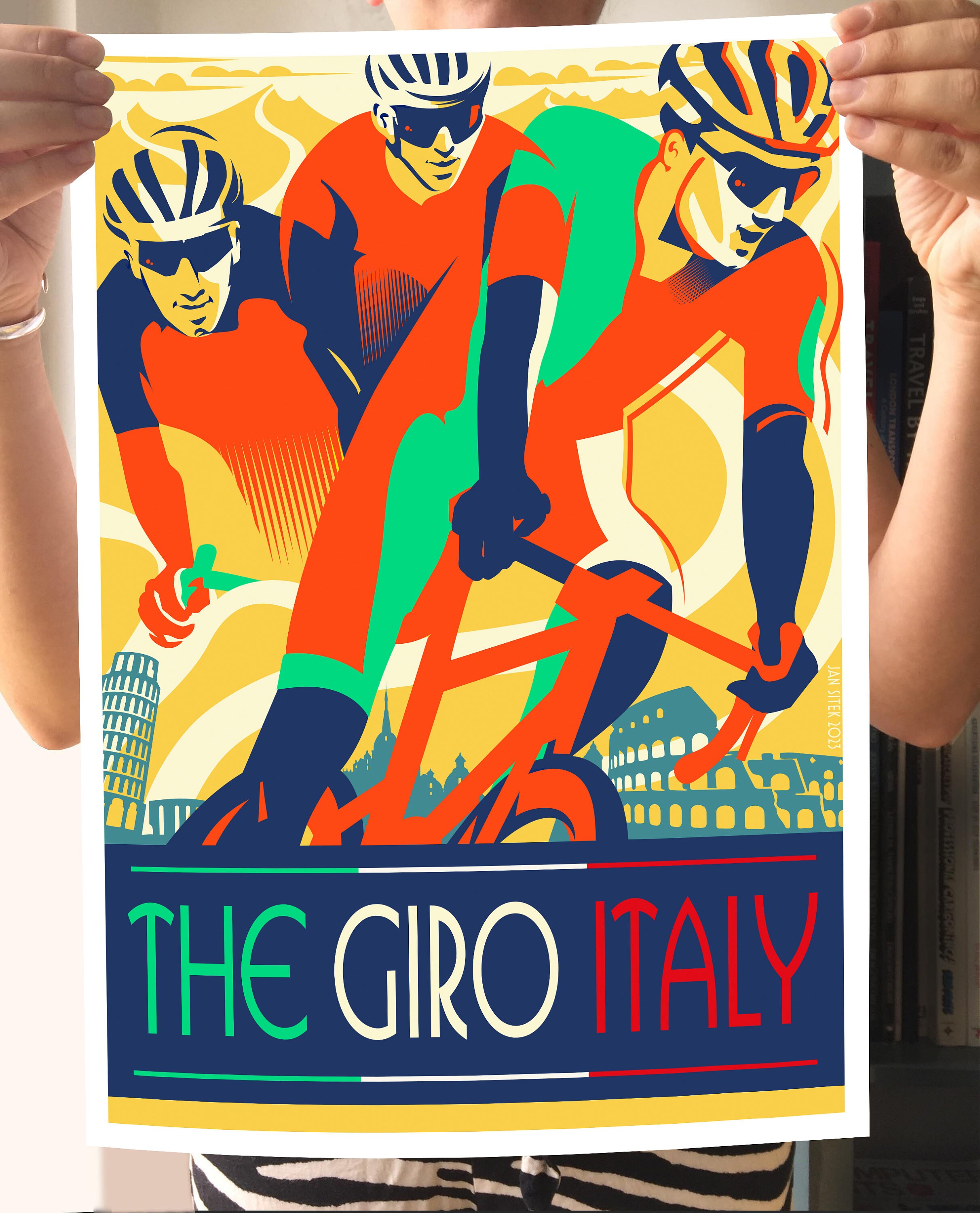 The Giro Italy Retro Art Print Cycle Italy Wall Home Decor Minimal Design Poster Gift Etsy