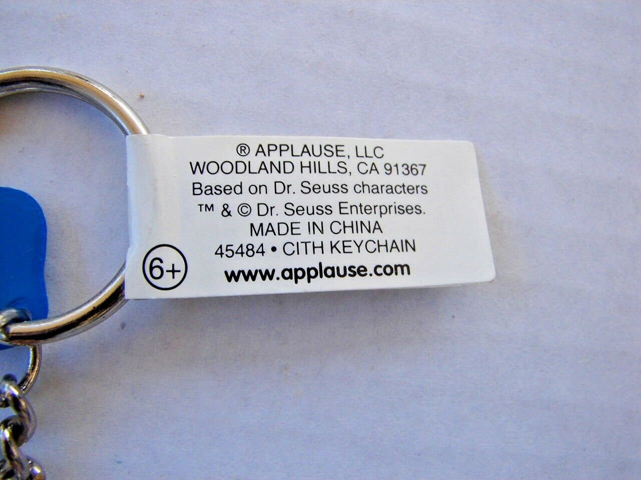 RARE APPLAUSE Dr. Seuss Cat in the Hat Collectible Keyring 4" Keychain ...
