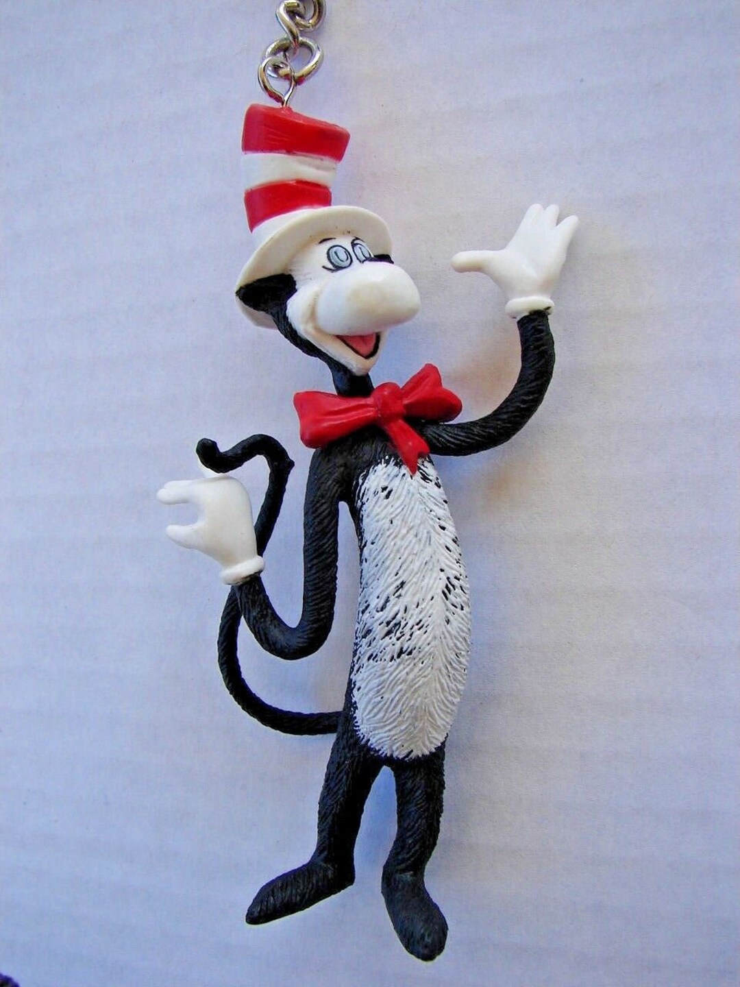 RARE APPLAUSE Dr. Seuss Cat in the Hat Collectible Keyring 4" Keychain ...