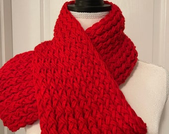 Red Long Scarf-Buccaneers-NFL-Football-Chiefs-Hockey-NC State-Utah-Texas Tech-Ole Miss