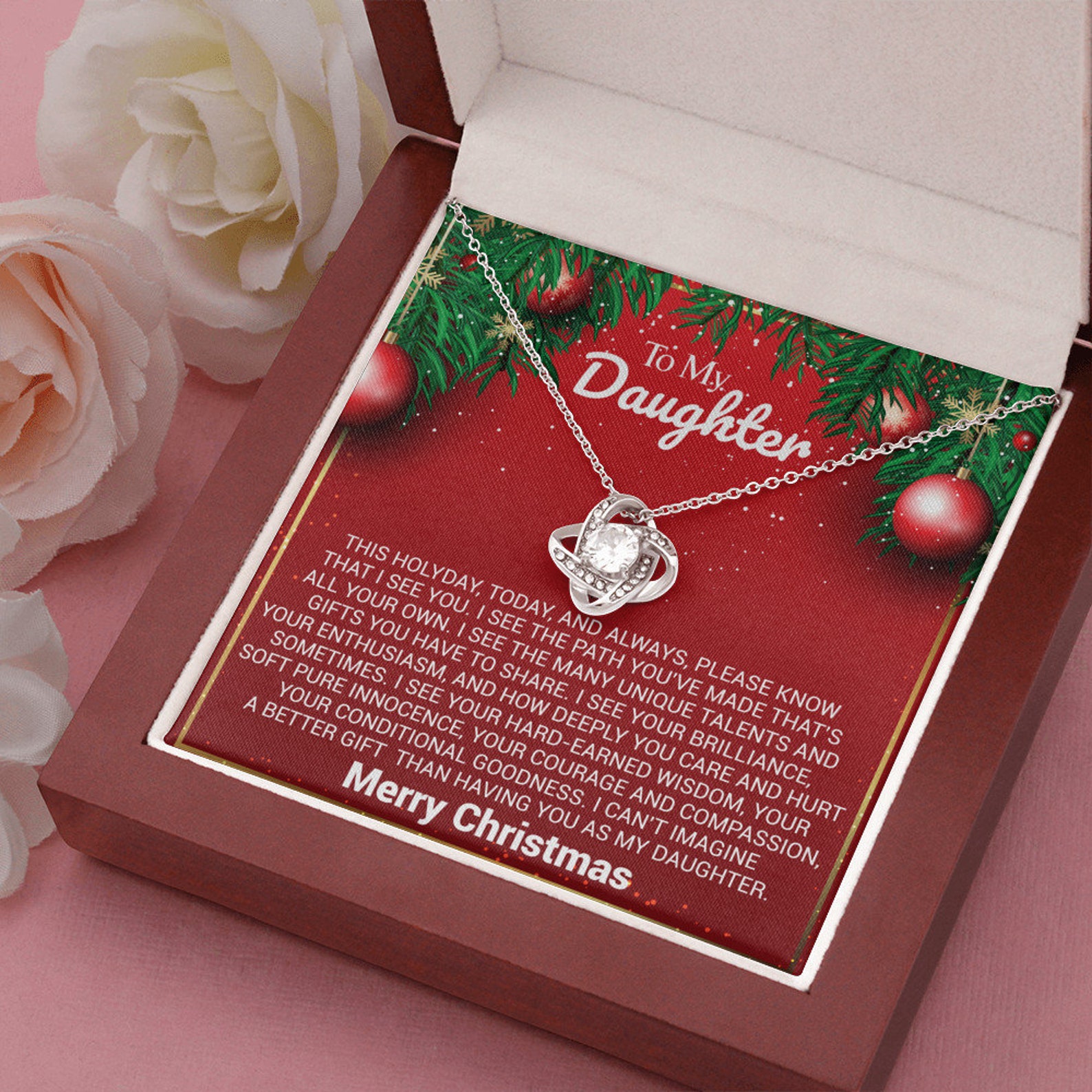 To My Daughter Necklace From Mom to Daughter Necklace for Etsy