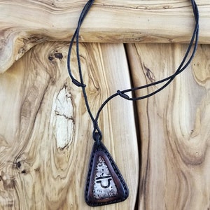 Boho Handcrafted Vegetal Leather Necklace with Silver Plated Charm-Unisex Gift Fashion Jewelry with Charm