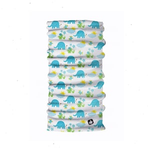 Kids Neck Gaiter-Face Mask-Elephants White Kids Bandana-White Bandana-Neck Gaiter-Headscarves-Gift Sun Shield Mask For Kids