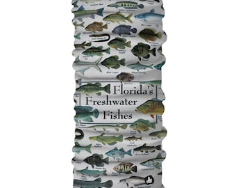 Neck Gaiter-Face Mask-Head Scarves-Headband-Florida Fishes White Color Bandana-Quality Gift Headwear Face Shield