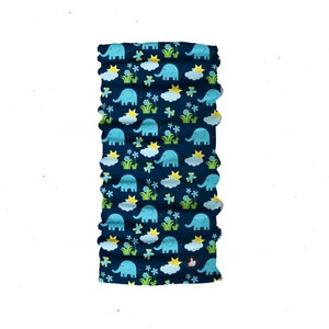 Kids Neck Gaiter-Face Mask-Elephants Kids Bandana-Blue Bandana-Neck Gaiter-Headscarves-Gift Face Shield Mask For Kids