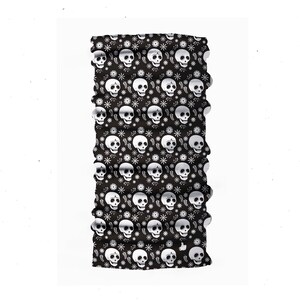 Polaina de pescoço infantil - Máscara facial - Bandana infantil preta caveira - Bandana preta - Polaina de pescoço - Lenços de cabeça - Máscara para crianças
