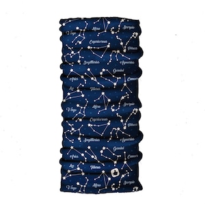 Polaina para el cuello, mascarilla, pañuelo para la cabeza, bandana de color azul con mapa estelar, regalo de calidad, protector facial