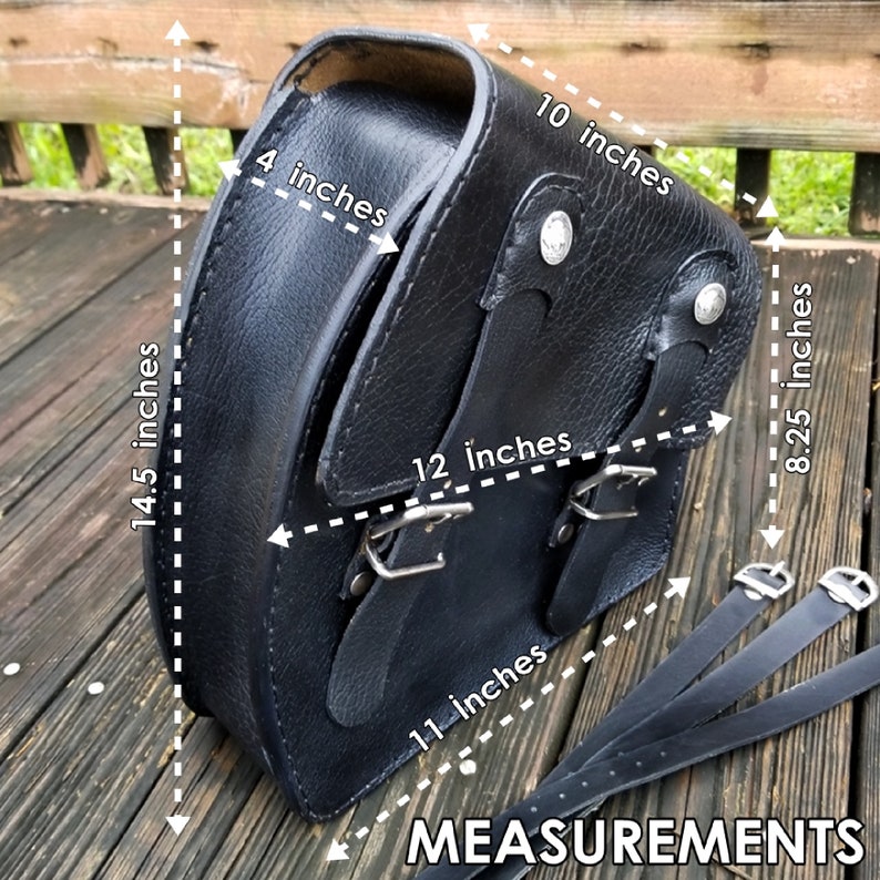 Harley Davidson Swingarm Bag Handcrafted Antique Black Leather Motorcycle Right Side Saddle Bag