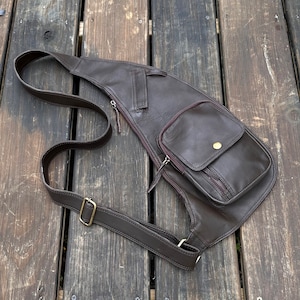 Genuine Leather Unisex Crossbody Bag, Soft travel bag, Gift Leather Bag-Purse-Telephone Holder Shoulder Bag