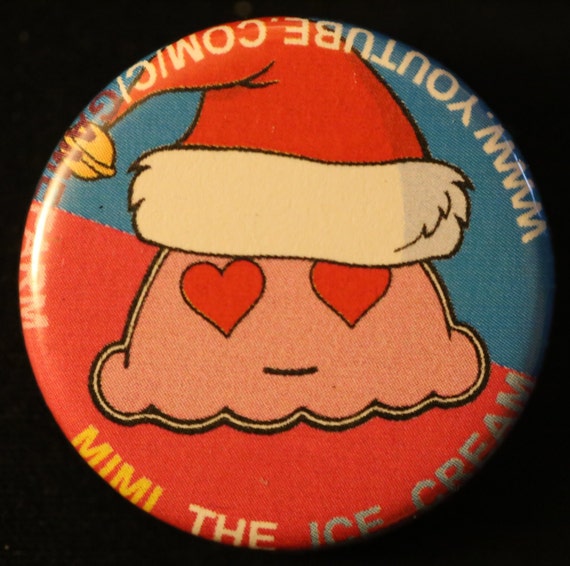 Pin Back Button Button Badge Santa Mimi The Ice Cream Etsy - rceu emblem roblox
