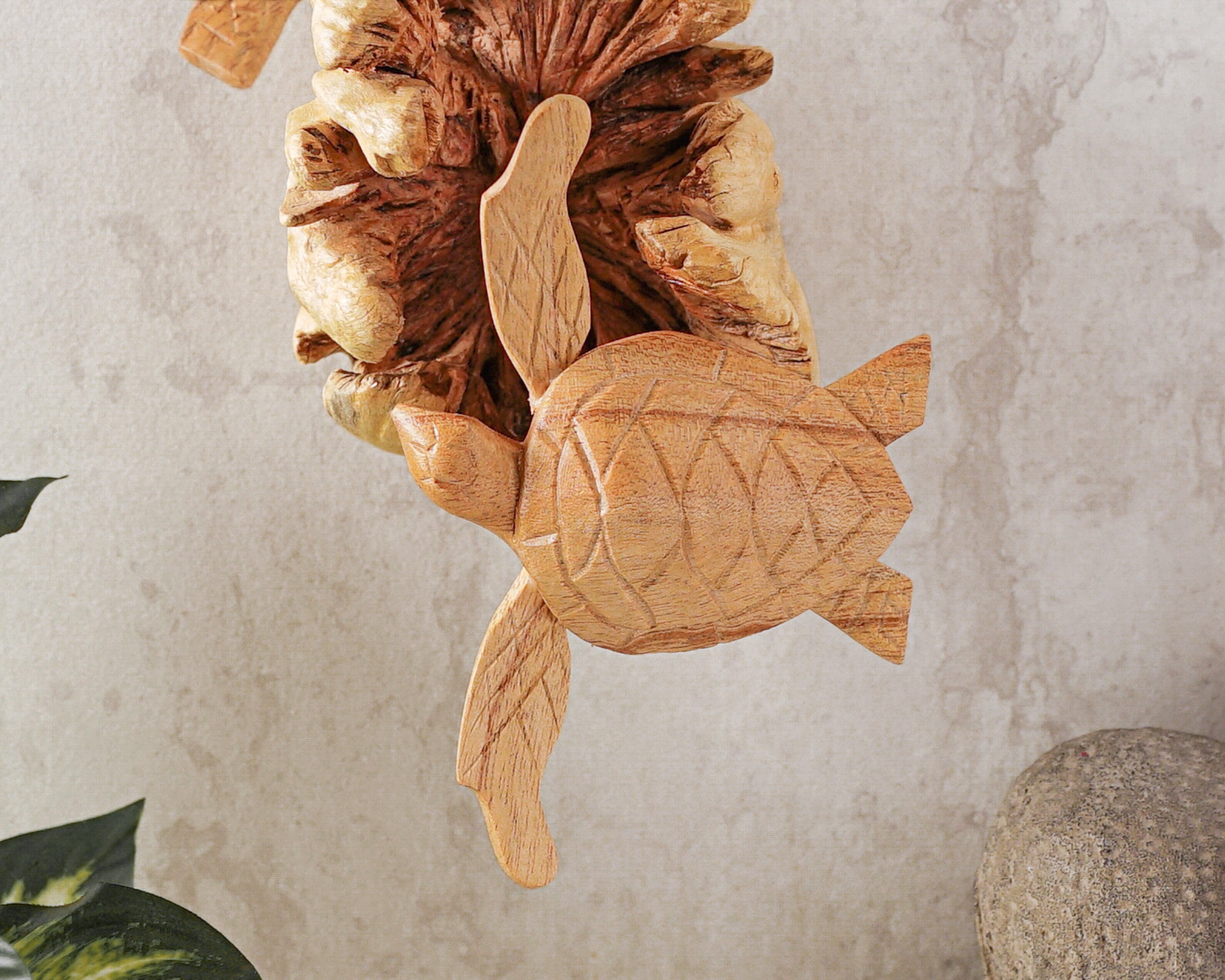 Wall Hanging Turtle Statue Art Wooden Sculpture Nature Etsy 日本