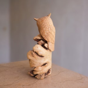 Couple Owl, Wood Carving, Wedding Gift, Wood Carving