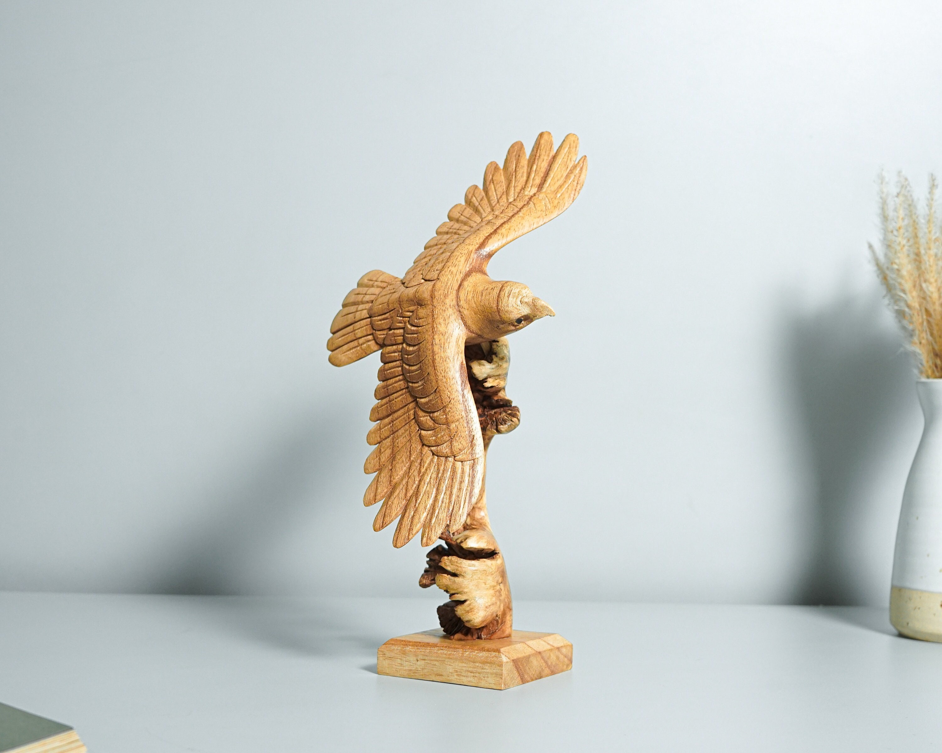 Carved wood eagle - Etsy 日本
