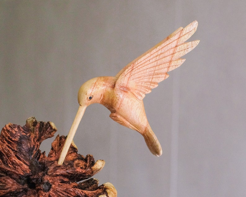 Wooden Hummingbirds Sculpture Personalized Statue Family Etsy