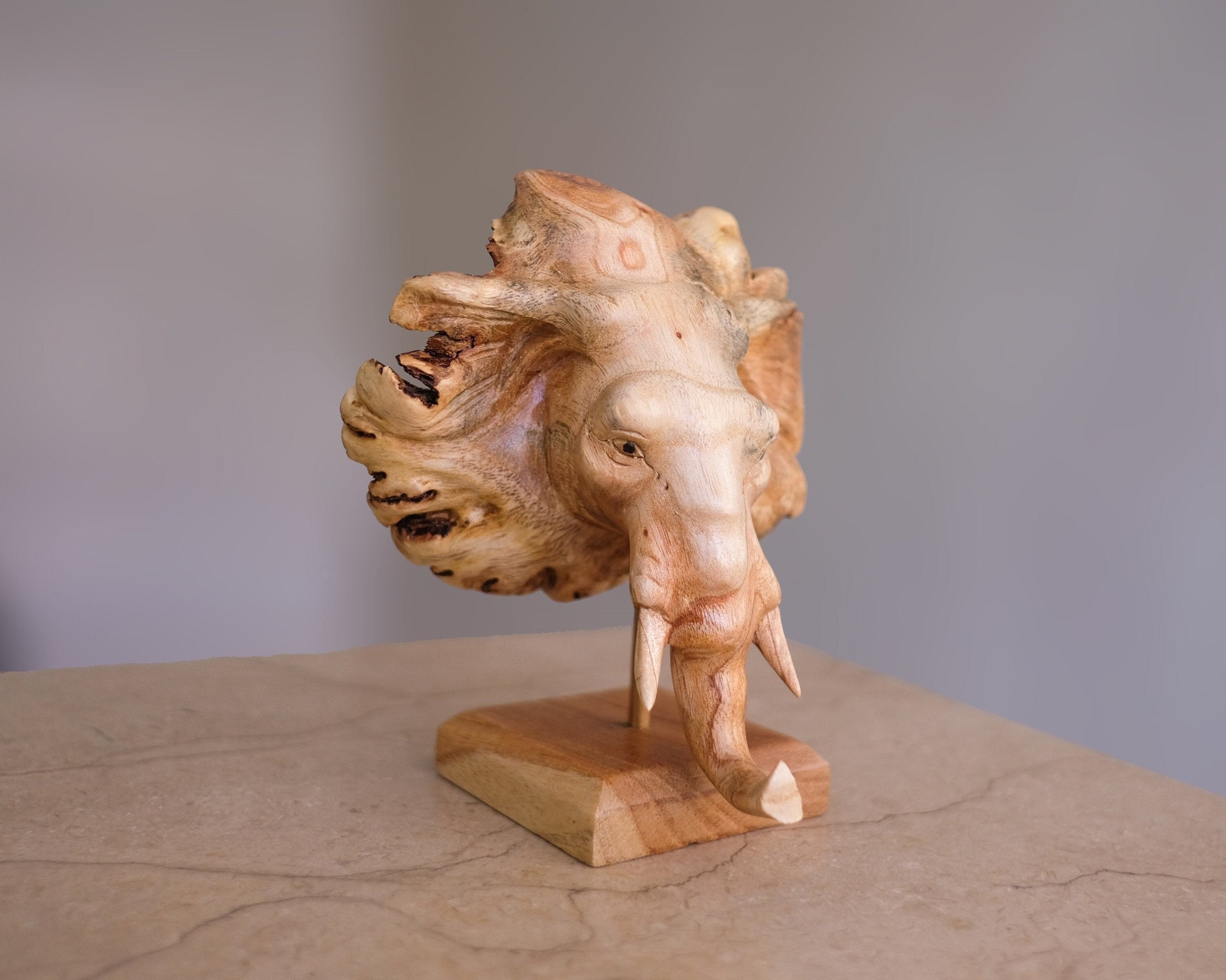 Wooden hand carved elephant - Etsy 日本