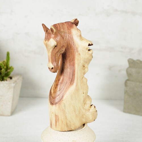 Wooden Horse Head Sculpture Wood Carving Hand Carved Statue Etsy Canada